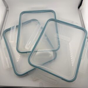 Snapware Clear Food Storage Container Lids 7”x8.5” - Set of 3